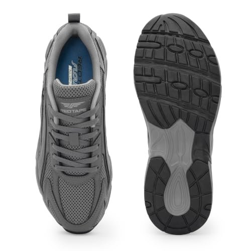 Image of Red Tape Men's Sneakers White Blue Mesh Pu Round Toe Lace-Up