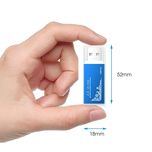 Vizgiz 4 Pack All In One Micro Sd Card Reader Aluminium Usb 2.0 Mini Multi 4 Slots Memory Card Reader Writer Adapter For Micro Ms M2 Sd Mmc Sdhc Dv Ms Duo Memory Stick Pro Microsd T-Flash Tf #TOP6