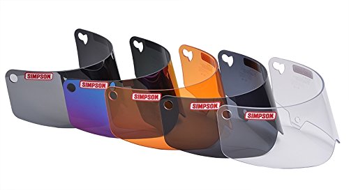 SIMPSON Outlaw Bandit Snell/DOT Motorcycle Helmet Replacement Shield - Dark Smoke - Sizes Medium and Large