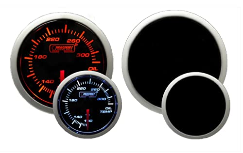Oil Temperature Gauge- Electrical Amber/White Performance Series 52mm (2 1/16