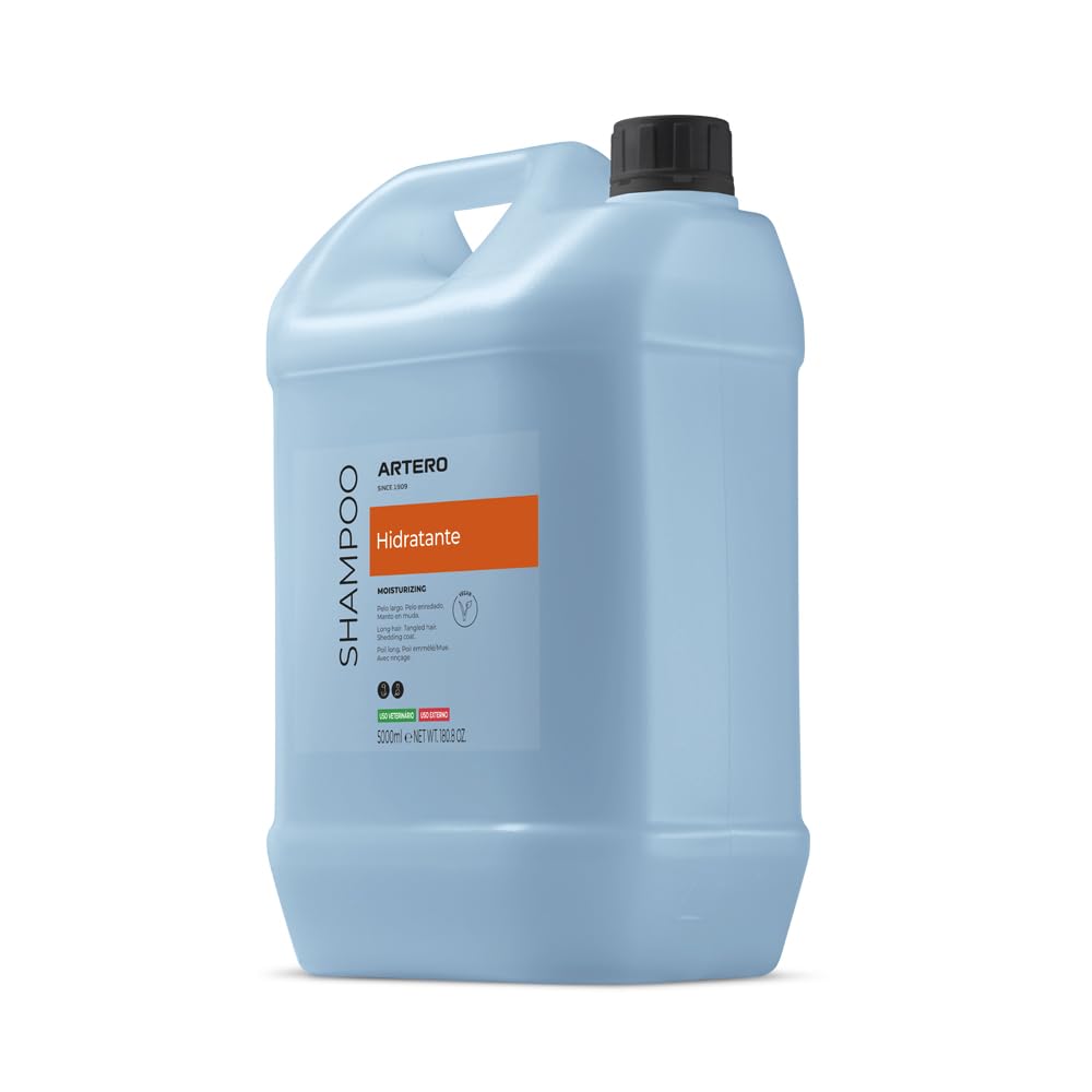 Artero Feuchtigkeitsspendendes Hundeshampoo, spendet viel Feuchtigkeit und hält einen langhaarigen Hund (5 l)