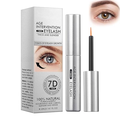 4ML Serum Crecimiento Pestañas,Potenciador de Pestañas con Ingredientes Naturales,Sérum Crece Pestaña para unas pestañas y cejas más gruesas y voluminosas,Hombres y Mujeres Adecuados