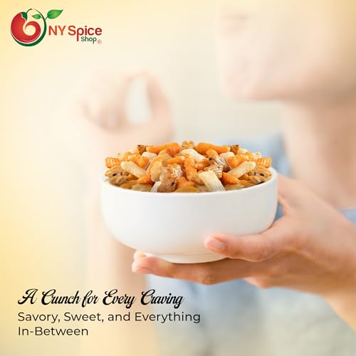 NY SPICE SHOP Oriental Rice Crackers – 1 Pound (16 oz) Oriental Rice Cracker Mix – Japanese Rice Crackers – Oriental Snack Mix – Party Rice Cracker