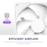 NZXT F120P | 120 mm wentylator statyczny do obudów PC | idealny do chłodnic i radiatorów | wysokie ciśnienie statyczne | wlot z tylną fazą | łożyska dynamiczne | niski poziom hałasu | PWM | Biały