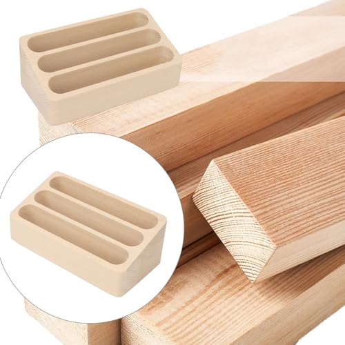 CYSFETENA 3 Slot Visitenkartenständer, Visitenkartenhalter Holz, Visitenkartenhalter aus Holz, Buche Visitenkartenhalter für Büro, Salon, Messe und Empfang