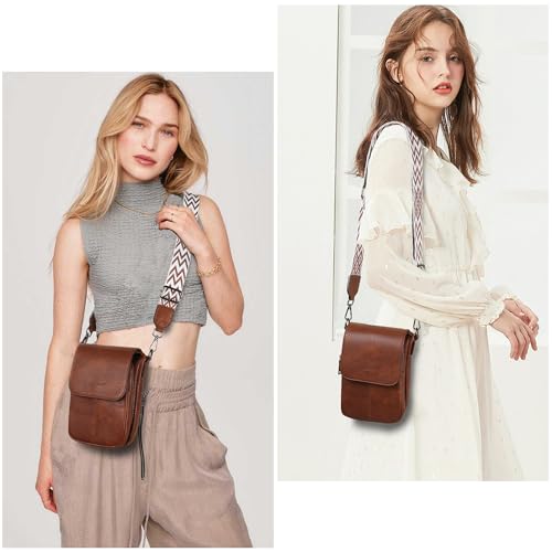 Small Crossbody Bags for Women, Small Purses with Card Slots Phone Purse Wide Adjustable Strap2