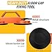 Heavy Duty Floor Gap Fixer Tool with 2 Pack Aluminum Suction Cups, Over 363 Pounds Load Capacity, Professional Wood Flooring Gap Repair & Installation Tool, Orange, Model 7D