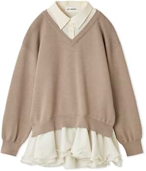 Amazon.co.jp: [リリーブラウン] シャツドッキングフリルミニ