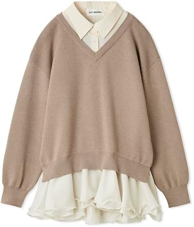 Amazon.co.jp: [リリーブラウン] シャツドッキングフリルミニ