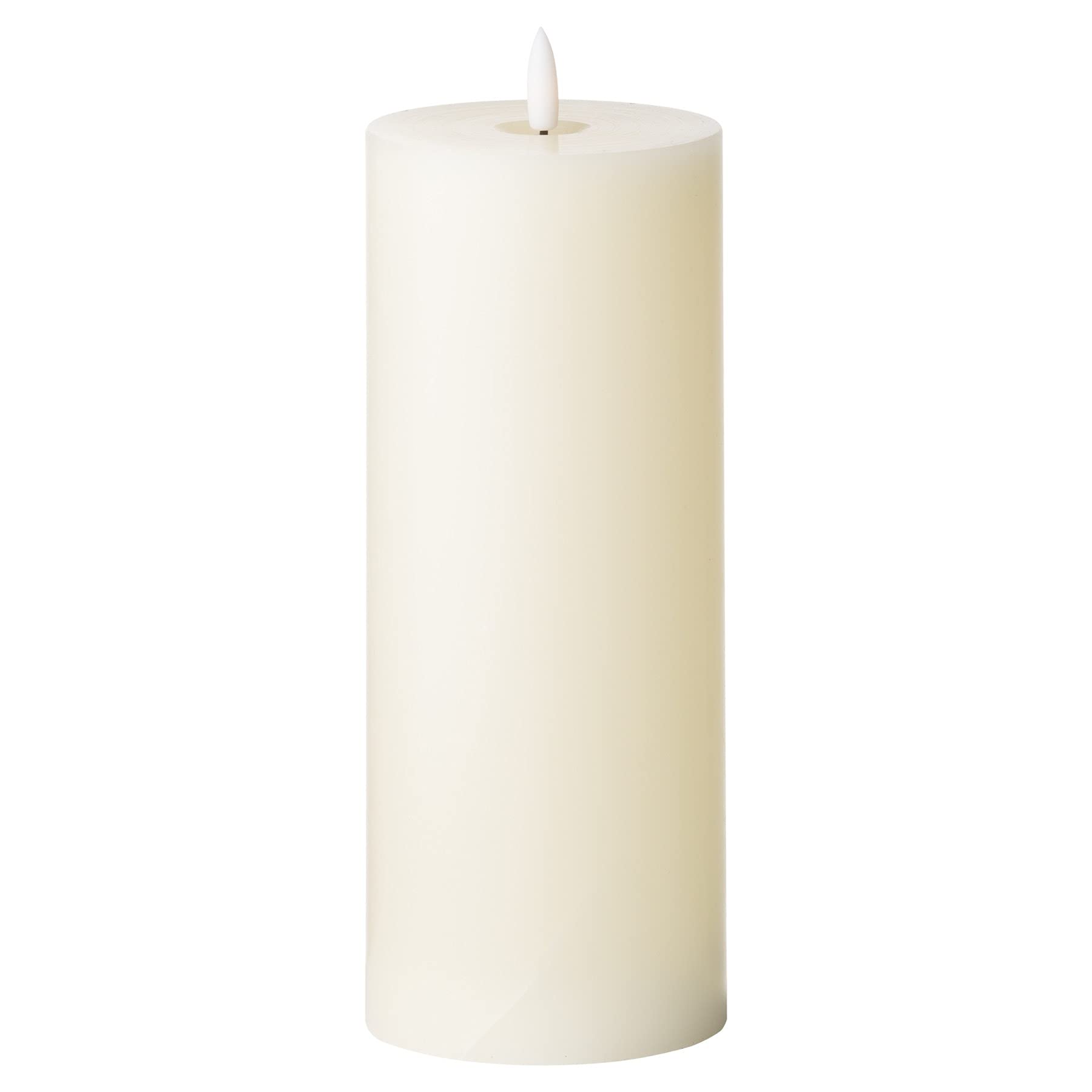 Hill 1975 Luxe Collection Natural Glow 3.5 x 9 LED Ivory Candle, PLASTIC,WAX, Multi-Colour, One Size