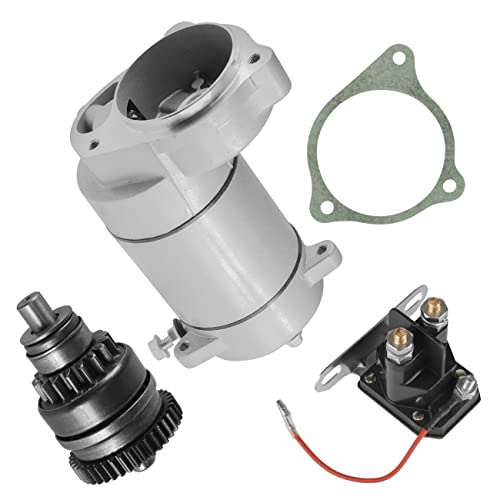 Caltric Starter with Drive Bendix and Relay Solenoid Compatible with Polaris Xpress 300 400L 1996 1997 1998 1999 2000 2001 2002 miniatura 7