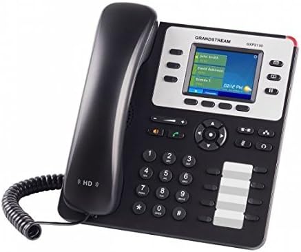 Grandstream Enterprise IP Telephone GXP2130 (2.8" LCD, POE, Power Supply Included) , Black