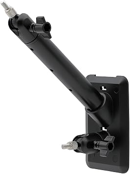 Holicfun 2-in-1 Wall Mount for Ring, Arlo, and Cameras & Solar Panels with 1/4"-20 Screw Hole - Black