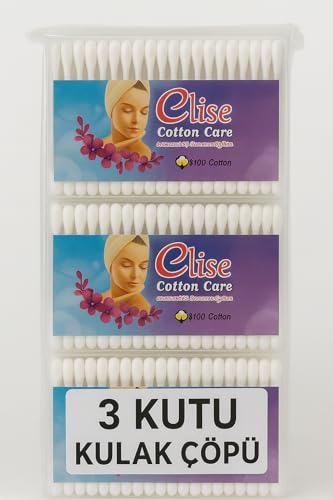 Pamuklu Kulak Temizleme Çubuğu, 3 Kutu