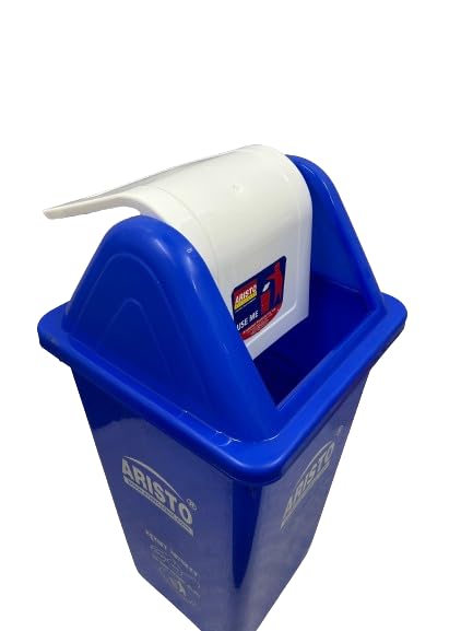 Image of ARISTO Square Swing Lid Plastic Dustbin 60 LTR (Blue)