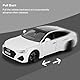 imtfzct 1/24 Supercar RS7 Modellauto, Sound- und Licht-Spielzeugauto mit Pullback-Funktion, Sammlermodell aus legiertem Stahl, Geschenk für Kinder(weiß)