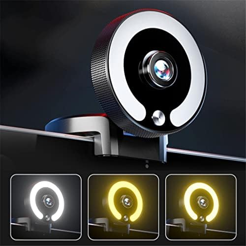 DDYYDS Computer Webcam 4K with Microphone Adjustable Fill Lamp Web Camera for Laptops PC Live Streaming - 4