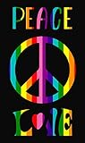  TEXTIL TARRAGO Toalla de Playa 100% algodón Egipcio 90x170 cm Peace and Love EGPL479