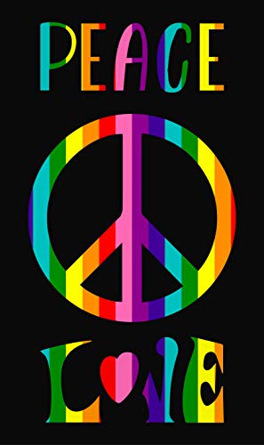 TEXTIL TARRAGO Toalla de Playa 100% algodón Egipcio 90x170 cm Peace and Love EGPL479