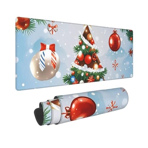 Grand tapis de souris de jeu rouge 30,5 x 80 cm XXL étendu antidérapant pour bureau