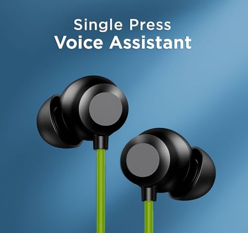 Image of Original for OnePlus Wireless Neckband Z2 ANC - Precision ANC Tuning, Upgraded Bass Signature, Clear Voice Isolation & Quick Type-C Charging (Green)