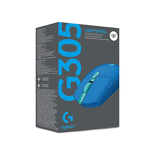 Mouse Gamer Sem Fio Logitech G305 LIGHTSPEED com 6 Botões Programáveis e Até 12.000 DPI - Azul
