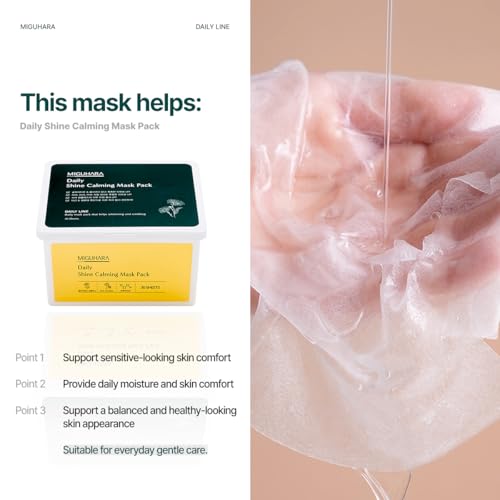 Image of MIGUHARA Daily Shine Mask Pack (30ea) | Hydrating & Refreshing Face Mask