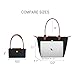 BEFSN Large Work Tote Bag For Women: Black For 13-15
