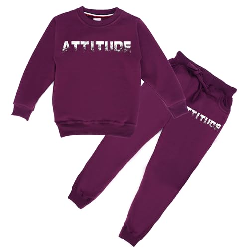 Image of Kids Woolen Graphic Print Sweatshirts and Sweatpants Set for Kids Suit Set (SWT.RN.TR-22)