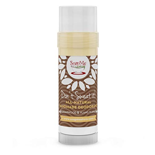 All Natural Deodorant for Women & Men | Gluten Free, Aluminum Free Deodorant | Organic Coconut Oil, Baking Soda, Arrowroot Powder and Essential Fragrance Oil –Don’t Sweat It in Cedarwood & Ylang Ylang