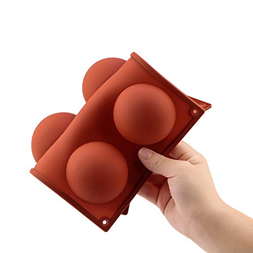 image for Hoepaid 3 Pcs Silicone Mold for Chocolate, Cake, Jelly, Pudding, Round