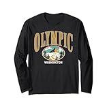 Trendy Apparel Olympic Washington Eagle Soaring Above Forest 長袖Tシャツ