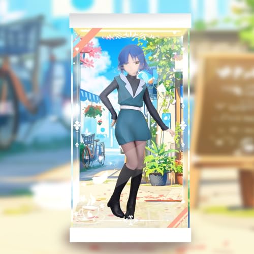 アニメ「ぼっち・ざ・ろっく！」 Vivitフィギュア 山田リョウ レトロファッション アクリル フィギュアケース ショウボックス フィギュアケース コレクションケース 台座 背面 透明 ショーケース 大型 ディスプレイケース 組み立て簡単 頑丈 汚れ防止 (照明なし) [並行輸入品]