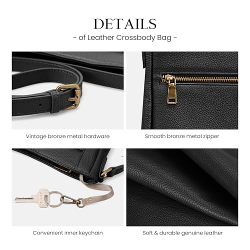 Image of befen Genuine Leather Crossbody Purses for Women Travel Cross Body Bags Lightweight with Adjustable Shoulder Strap