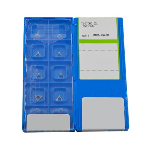 Moliuoly Carbide TBGT060102L TN60 Lot de 10 burins de tournage semi-finition et finition haute résistance à l'usure Convient aux tours CNC