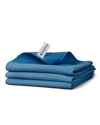 X trading Reinigungstücher wiederverwendbar 3 STK. – Fusselfreie & saugstarke Mikrofasertücher für Küche, Bad & Fenster, Reinigen empfindliche Oberflächen, Waffeltücher., 7.99 €