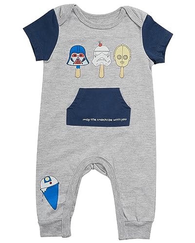 STAR WARS Newborn Baby Boys Infants Snap Suit Rompers 2 Pack2