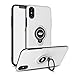ICONFLANG for iPhone Xs Max Case, Ultra-Slim iPhone Xs Max Case with Ring Holder Stand Compatible Magnetic Car Mount Cover Case for Apple iPhone Xs Max (2018) 6.5 inch - White