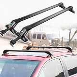 AUTOXBERT Universal Roof Rack Cross Bars Car roof bars Fit Car Without Side Rail Aluminum Adjustable Roof Rack Crossbars Mounting Luggage Carrier Anti-theft Lock