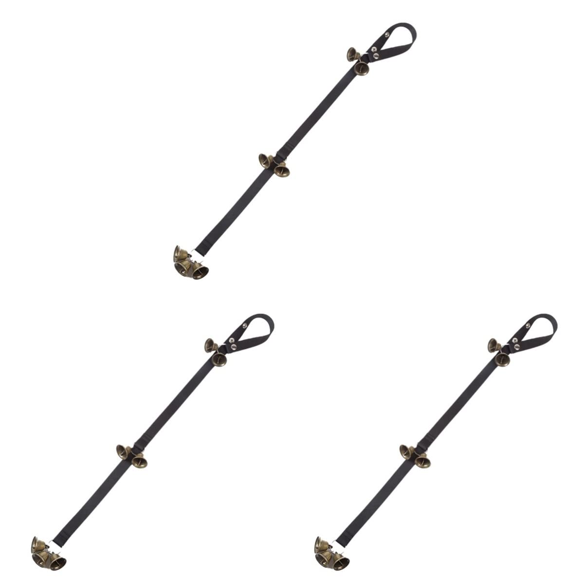 Mipcase 3 Pcs Pet Bell Collar for Dogs Adjustable Fit Stylish Pet Necklace 7 Bells Pet Supplies for Guiding