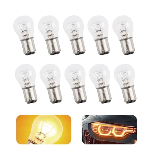 TSIEBRV 10PCS Halogen 1157 Bulb,Double Tail High/Low 1157 Brake Light Bulb Replacement BAY15D 2357NA 1157A 1196 Type,12V P21/5W Car Turn Signal Bulbs as Parking Light/Tail Lights Bulbs