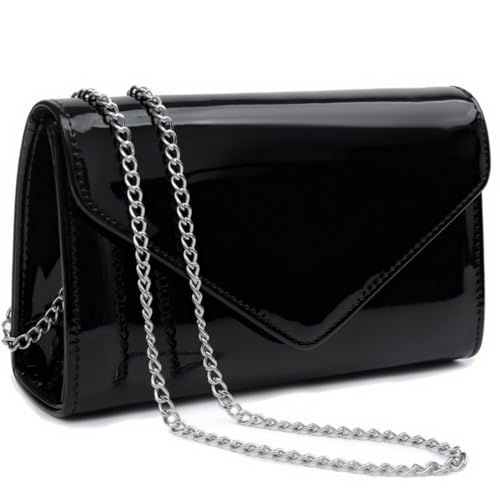 Image of Dasein Women's Vegan Leather Evening Bag Clutch Purse Formal Handbag