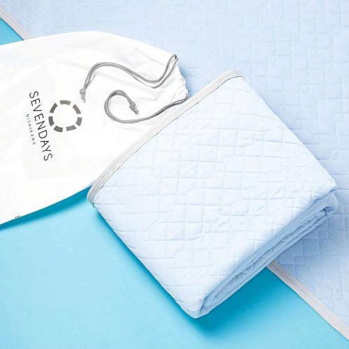 【Amazon限定ブランド】 西川 (Nishikawa) SEVENDAYS クール 敷きパッド セミダブル ひんやり 接触冷感 洗える 速乾 ダブルメッシュで通気性UP 一年中さらっと快適 サラサラ セブンデイズ ブルー CM19001542B