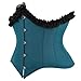 Jutrisujo Underbust Corset Top Bustier Women Lace up Boned Gothic Waist Trainer Fashion Plus Size Green 4XL