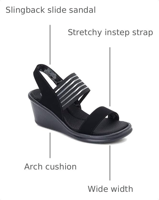 Image of Skechers Cali Women's Rumblers Sci-Fi Wedge Sandal