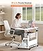 QZMDSM Portable Desk with Wheels Small Standing Desk on Wheels Adjustable Height Rolling Desks for Small Spaces, 32