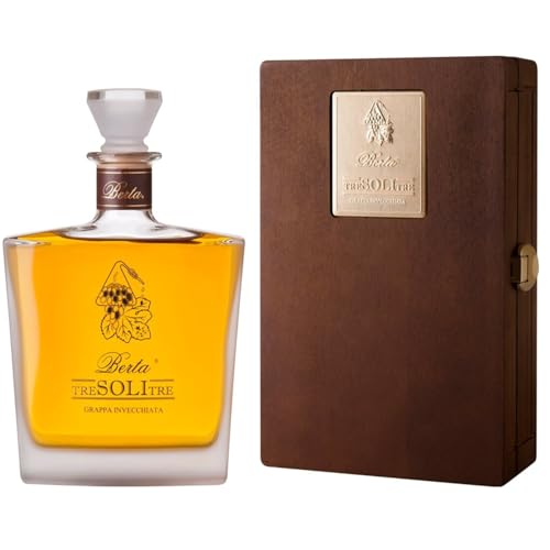 Berta Grappa Tre Soli Tre Nebbiolo gelb trocken Piemont Italien inkl. FeinWert E-Book (1 x 0,7l)