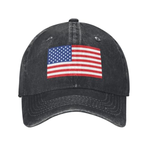 Casquette USA en coton ajustable pour hommes et femmes