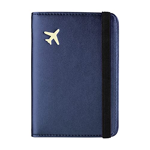 Zoppen Passport And Vaccine Card Holder Combo, Passport Holder With Vaccine Card Slot Fits 4.3 X 3.5 Inch Vaccine Card, Travel Essentials Document Organizer Rfid Blocking Travel Wallet Women Men, Blue #TOP6