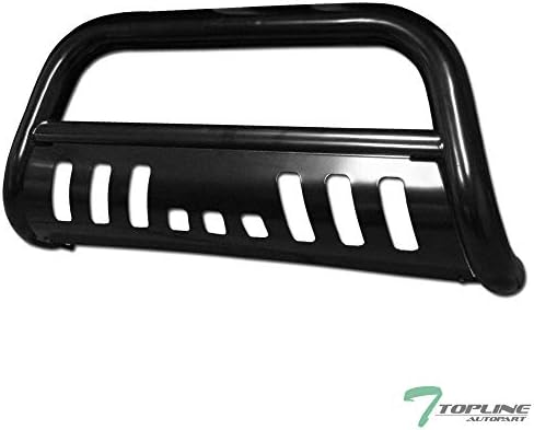 Topline Autopart Black HD Heavyduty Bull Bar Brush Push Front Bumper Grill Grille Guard w/ Skin Plate 98-11 Ford Ranger